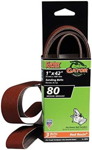 حزام سنفرة GATOR 3215، 42 بوصة طول × 1 بوصة عرض، أكسيد الألومنيوم 80 حبيبة متوسطة in Kuwait