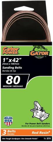 حزام سنفرة GATOR 3215، 42 بوصة طول × 1 بوصة عرض، أكسيد الألومنيوم 80 حبيبة متوسطة in Kuwait