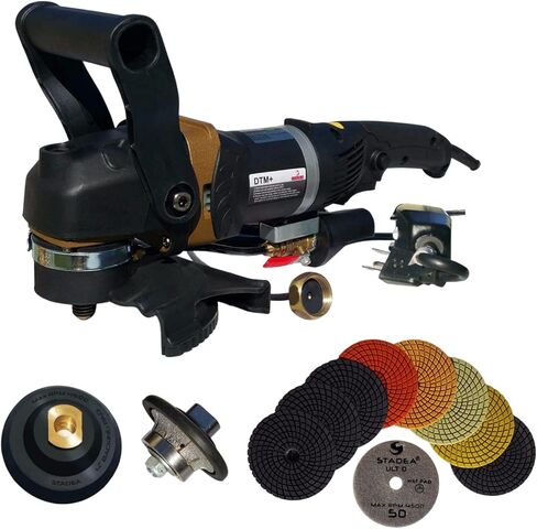 مجموعة أدوات تلميع الجرانيت Stadea SWP111K - ملمع رطب بالحجر مقاس 5 بوصات، وسادات تلميع جرانيت ماسية مقاس 4 بوصات، وعجلة جانبية لتصنيع وتلميع حواف الجرانيت in Kuwait