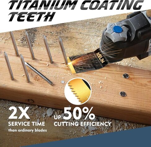 KELIN 3pcs Extra Wide Titanium Oscillating Tool Blades, 65mm Width Universal Multitool Blades for Metal Wood Cutting, Oscillating Saw Blade Fit Dewalt Bosch Milwaukee Ryobi in Saudi Arabia