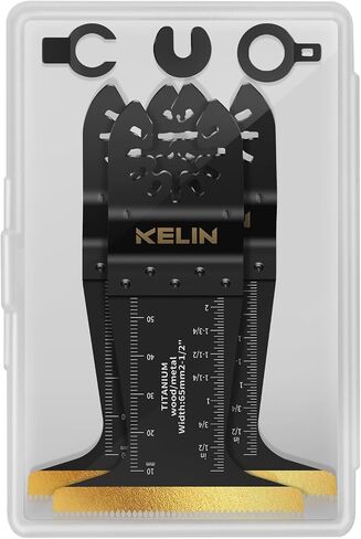 KELIN 3pcs Extra Wide Titanium Oscillating Tool Blades, 65mm Width Universal Multitool Blades for Metal Wood Cutting, Oscillating Saw Blade Fit Dewalt Bosch Milwaukee Ryobi in Saudi Arabia