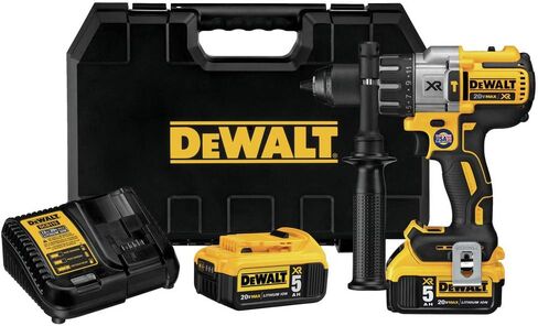 DEWALT DCD996P2R 20V MAX XR لاسلكي ليثيوم أيون 1/2 بوصة. مجموعة أدوات الحفر ذات 3 سرعات بدون فرش مع (2) حزم بطاريات 5.0 أمبير (متجددة) in Kuwait