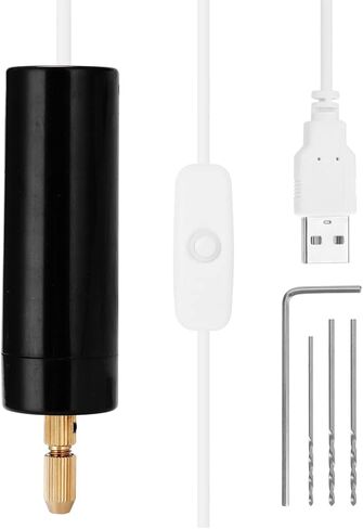 SaiDian 1 قطعة مايكرو اليد الحفر الكهربائية الصغيرة طاحونة أداة المحمولة USB الحفر الكهربائية ل الراتنج بوليمر كلاي صنع المجوهرات DIY بها بنفسك in Saudi Arabia