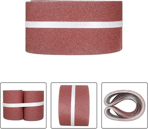findmall 12 Pack 4 x 36 Inch Sanding Belts 60, 80, 120, 150, 240, 400 Grit Aluminum Oxide Sandpaper Fit for Metal Grinding in Saudi Arabia