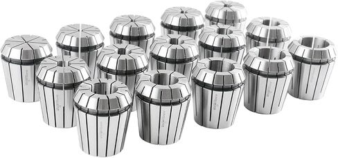 مجموعة Accusize Industrial Tools Cat40 Shank و15 قطعة Er40 Collet مع مفتاح ربط في صندوق قوي مُجهز، من 1/8 إلى 1 بوصة، Ct40-Er40 in Saudi Arabia