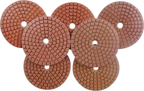 4 Inch Wet Diamond Polish Sanding Pads for Concrete Marble Travertine Terrazzo Engineer Stone Counter top 7 Pcs Set in Saudi Arabia