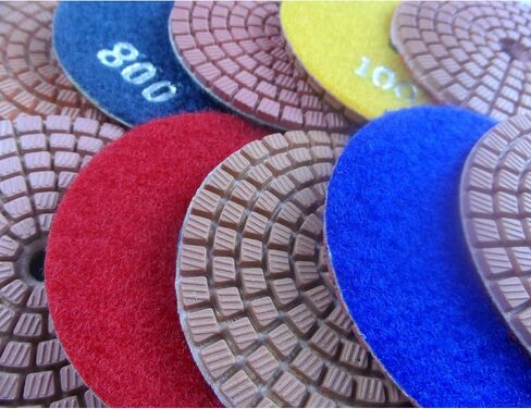4 Inch Wet Diamond Polish Sanding Pads for Concrete Marble Travertine Terrazzo Engineer Stone Counter top 7 Pcs Set in Saudi Arabia