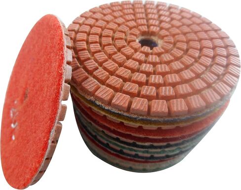 4 Inch Wet Diamond Polish Sanding Pads for Concrete Marble Travertine Terrazzo Engineer Stone Counter top 7 Pcs Set in Saudi Arabia