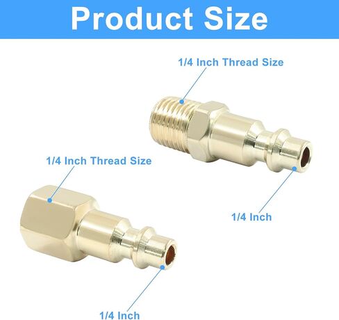 14 Pcs 1/4-Inch Air Hose Quick Connect Adapter Kit - Air Coupler and Plug Kit - Air Compressor Fittings - Industrial Type D in Saudi Arabia