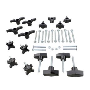 DCT Jig Hardware Kit – 36 Pc Woodworking Hardware Kit for Woodworking Jigs and Fixtures, T Track Accessories