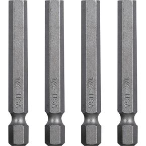 Mayhew Tools 19410-4 SAE Hex Power Bit, 1/4 x 2", 4-Pack