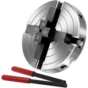 Wood Lathe Chuck,4-Inch 4-Jaw Lathe Chucks, Self-Centering Lathe Chucks for Woodturning with 1"x8TPI Thread