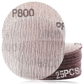 SPEEDWOX 3-Inch 100 Grit Mesh Abrasive Dust Free Sanding Discs, Virtually Dust-Free, Box of 25 Discs, Sanding Discs Hook and Loop for Metal, Wood, Composites, Stock Removal, and Fine Finishing
