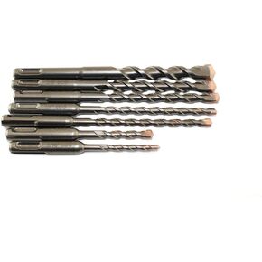 TMAX 5 pc SDS-Plus Rotary Hammer Drill Bit Set (1/4 x 2 x 4 Inch) Carbide Tipped for Drilling Through Concrete, Cement, Stone, Brick, Ceramic Pots