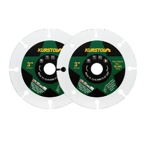 3" HSS Circular Saw Blade - 4pcs 75mm 72T Cutting Disc Arbor 11.12mm with 9.5mm Washer for Copper Aluminum Metal Non-ferrous Sheet Metal