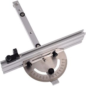 Precision Table Saw Miter Gauge System with Miter Fence, 120°Angle Stops Adjustable for Table Saw, Band Saw, Router Table, 250mm