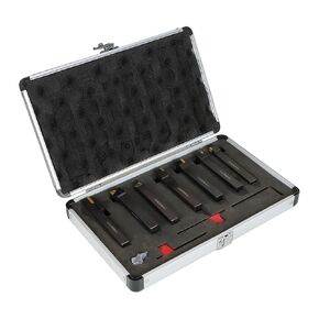 7Pcs Indexable Carbide Turning Tool Set 1/2 Inch Shank Metal Lathe Tool Holder Lathe Boring Bar Steel