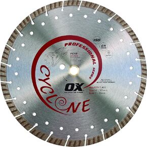 OX Tools 4.5" Supercut Segmented Diamond Blade | Concrete/General Purpose | 7/8" - 5/8" Bore