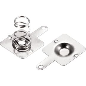 MECCANIXITY Battery Spring Plate AA Battery Spring Contact Nickel Plate 12mmx12mm 10 Set