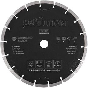 Evolution 10 Inch Diamond Blade with Segmented Edge, 7/8 In Bore, Concrete, Stone, Brick Cutting Diamond Blade