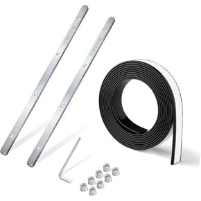 POWERTEC 72045 Track Saw Guide Rail Connector for Festool, Makita, DeWalt, and Triton Set of 2, and 55" Guide Rail Splinter Guard Replacement Strip