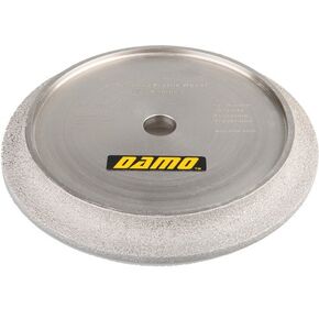DAMO 6 inch Vacuum Brazed Diamond Profile Wheel for Tile Saw B 3/8 inch Demi Bullnose Half Bullnose for Granite Concrete Marble Countertop