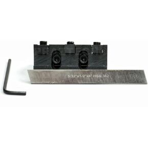 PRAZTECH® Adjustable Center Height Parting Cut Off Tool Holders for Metal Lathe Machines (Shank 10 mm, Blade 1/2" Wide)