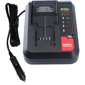 EAGLEWING Compatible with Craftsman Vehicle/Car Charger for 20V Lithium Battery Fast Charger Black and Decker LBXR20 LBXR2020 LB2X4020 and Porter Cable 20V Lithium Battery PCC685L PCC680L PCC681L