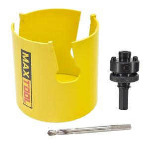 MaxTool 3PCs 2-3/4" TCT Hole Saw 70mm Carbide Tip Holesaw Arbored Pilot Bit for Cut asphalt brick concrete gypsum plastic tile wood MDF; CT00Y57R248A