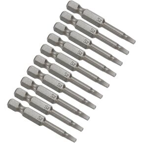 Square Head Screwdriver Bit Set SQ1 1/4 Inch Hex Shank S2 Steel Square Head Power Driver Bit 2 inch Length-10pcs