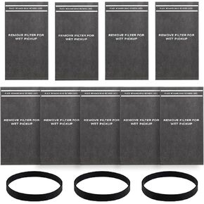 9 Pack 38737 Dust Filter Bags Replacement for Craftsman 2 to 2.5 Gallon Wet/Dry Vacuums and Powerhead Bucket Vac, with 3 Retaining Bands, Part# 9-38737/CMXZVBE38737