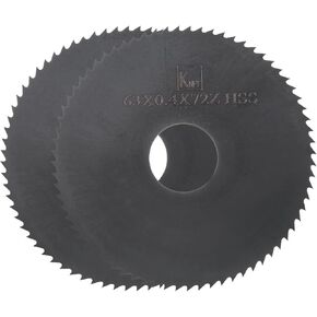 HARFINGTON 2pcs Circular Saw Blades 63mm x 16mm x 0.5mm 72 Teeth Nitride Coated High Speed Steel (HSS) Milling Cutters for Aluminum Alloy Metal Plastic Wood in Kuwait