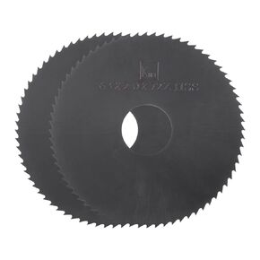 HARFINGTON 2pcs Circular Saw Blades 63mm x 16mm x 0.5mm 72 Teeth Nitride Coated High Speed Steel (HSS) Milling Cutters for Aluminum Alloy Metal Plastic Wood
