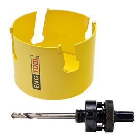 MaxTool 4PCs 3-1/8" TCT Hole Saw 79mm Carbide Tip Holesaw Arbored Pilot Bit for Cut asphalt brick concrete gypsum plastic tile wood MDF; CT00Y57R308EA
