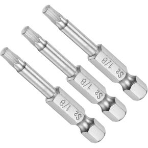 Hex Head Wrench Bit, 5/32" Hex Head 1/4" Hex Shank 2" Long, S2 Alloy Steel Screwdriver Bit - (Applications: for Electric Drill), 3-Pieces