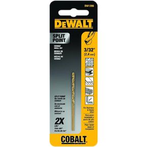 DEWALT DW1206 3/32-Inch Cobalt Alloy Split Point Twist Drill Bit