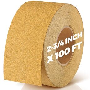 80 Grit Abrasive Sandpaper Roll 2-3/4''x100 ft Long Roll of Emery Cloth Sand Paper Roll Sanding Belt Aluminum Oxide for Drum Sander Sandpaper Continuous Roll Wood Furniture Wet and Dry Sanding in Kuwait