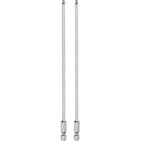 HARFINGTON 2pcs Ball End Hex Screwdriver Bit Set 1.5mm (H1.5) Size 1/4" Hex Shank 50mm (2") Long Magnetic Ball Head Bits S2 Steel Metric Screw Driver Bit