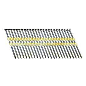 Sandbaggy 21 Degree Framing Nails (3 inch x 0.113 inch) - Plastic Strip Collated Nails - 1/4" Round Head, Smooth Shank, Vinyl Coated - 12 Gauge (1000)