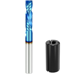 Bits Down Cut, 1/4 Inch Shank 2 Flute Spiral Down Cut Bit CNC Router Bit,3 Inch Extra