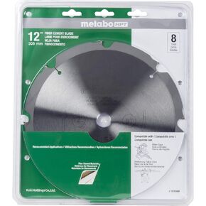 Metabo HPT 18109M 8-Teeth Polycrystalline Diamond 12" Dry Cutting Fiber Cement Saw Blade