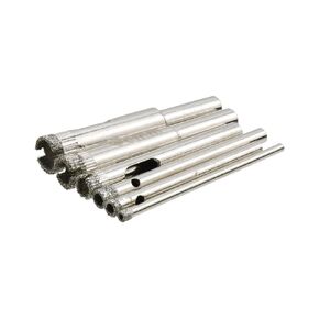 6 Size Diamond Drill Bit Small Hole Saw Kit Marble Drill Bit Mini Glass Cutting Drill Bit Masonry Hole Saw for Tile, Masonry, Glass, Marble - 12pcs
