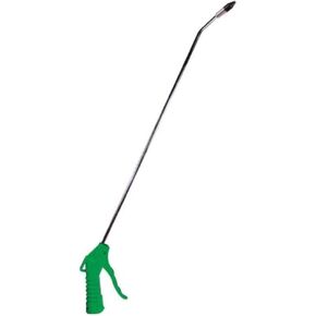Mountain 9313 13" Variable Flow Blow Gun with Removable Rubber Tip for Garages, Repair Shops and DIY, Comfortable Lever Control, Insulated Handle, High Impact Plastic Body, Angled Nozzle, Green
