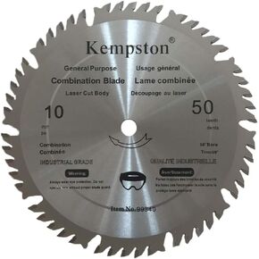 Kempston 99340 10-Inch by 50 Tooth Industrial Thick Kerf Combination Blade with 5/8-Inch Arbor