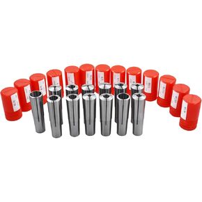 13Pcs MT4 4MT Collet Set 1/8-1Inch with 5/8 Inch -11 Threaded Back for Drawbar Fit for Machining Turning