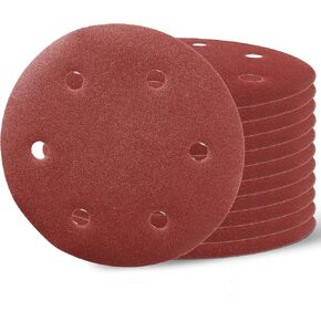 ورق صنفرة مقاس 9 بوصة لصنفرة الحوائط الجافة، 24 قطعة من قوالب الصنفرة ذات 6 فتحات بخطاف وحلقة، 4 لكل منها 80 100 120 150 180 240 حبيبة in Kuwait