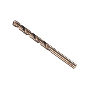 Twist Drill Bits, 7.4mm Drilling Diameter, Titanium Coated High Speed Steel 6542 Straight Round Shank - (Applications: for Stainless Steel Alloy Metal), 1-Piece