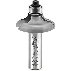 Amana Tool - 54175 Carbide Tipped Ogee 1/4 Radius x 1-3/8 Dia x 3/8 x 1/2" Shank For 7