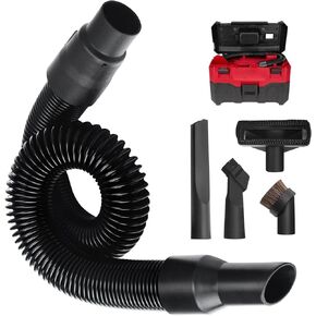 DECKMAN 14-37-0175 Hose Assembly & 1 Set Universal Vacuum Attachments Compatible With Milwaukee 0960-20 M12 Wet/Dry Vacuum