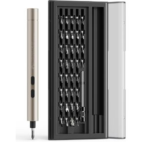 iFu Mini Electric Screwdriver, 42 in 1 Precision Screwdriver Set – Small Cordless Power Screwdriver with LED Light & 37 Magnetic Bits, Repair Tool for Phone Laptop Camera Watch Computer
